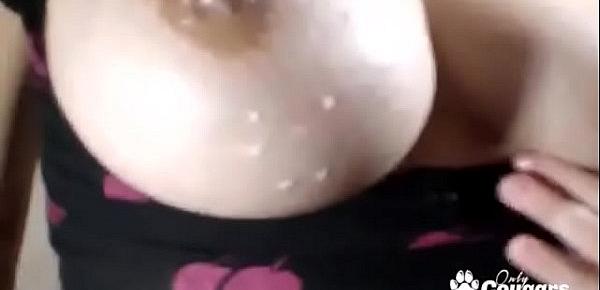  Sandra Syn Milks Her Titties Then Milks A Cock